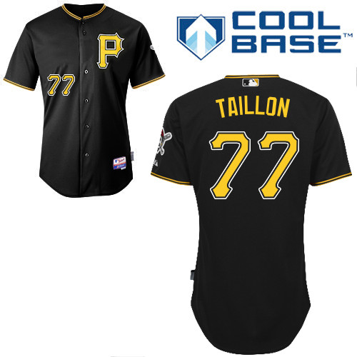 Jameson Taillon #77 MLB Jersey-Pittsburgh Pirates Men's Authentic Alternate Black Cool Base Baseball Jersey